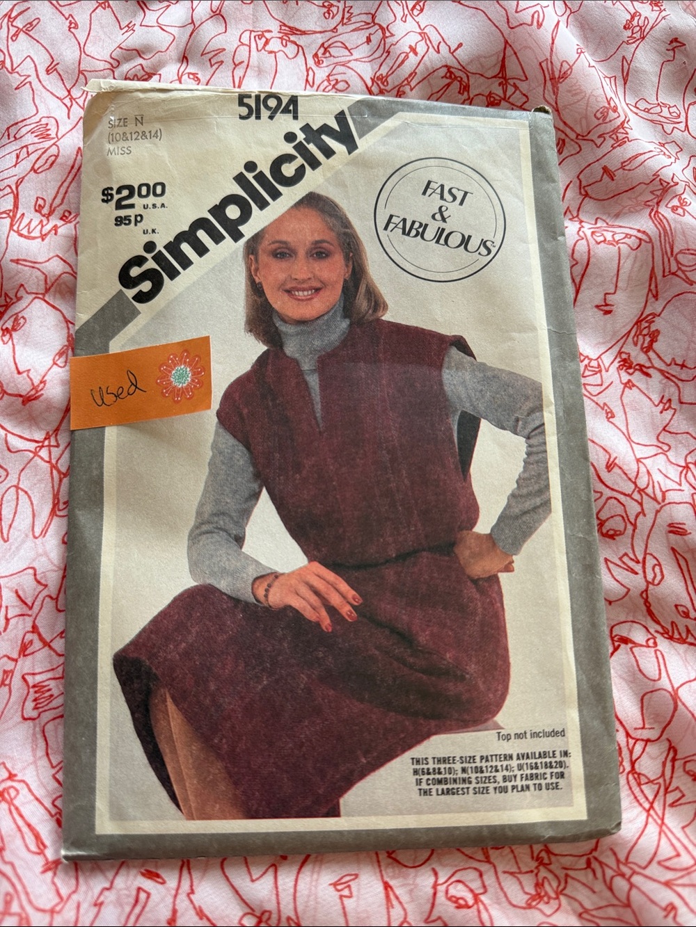 Simplicity #5194 dress/ jumper